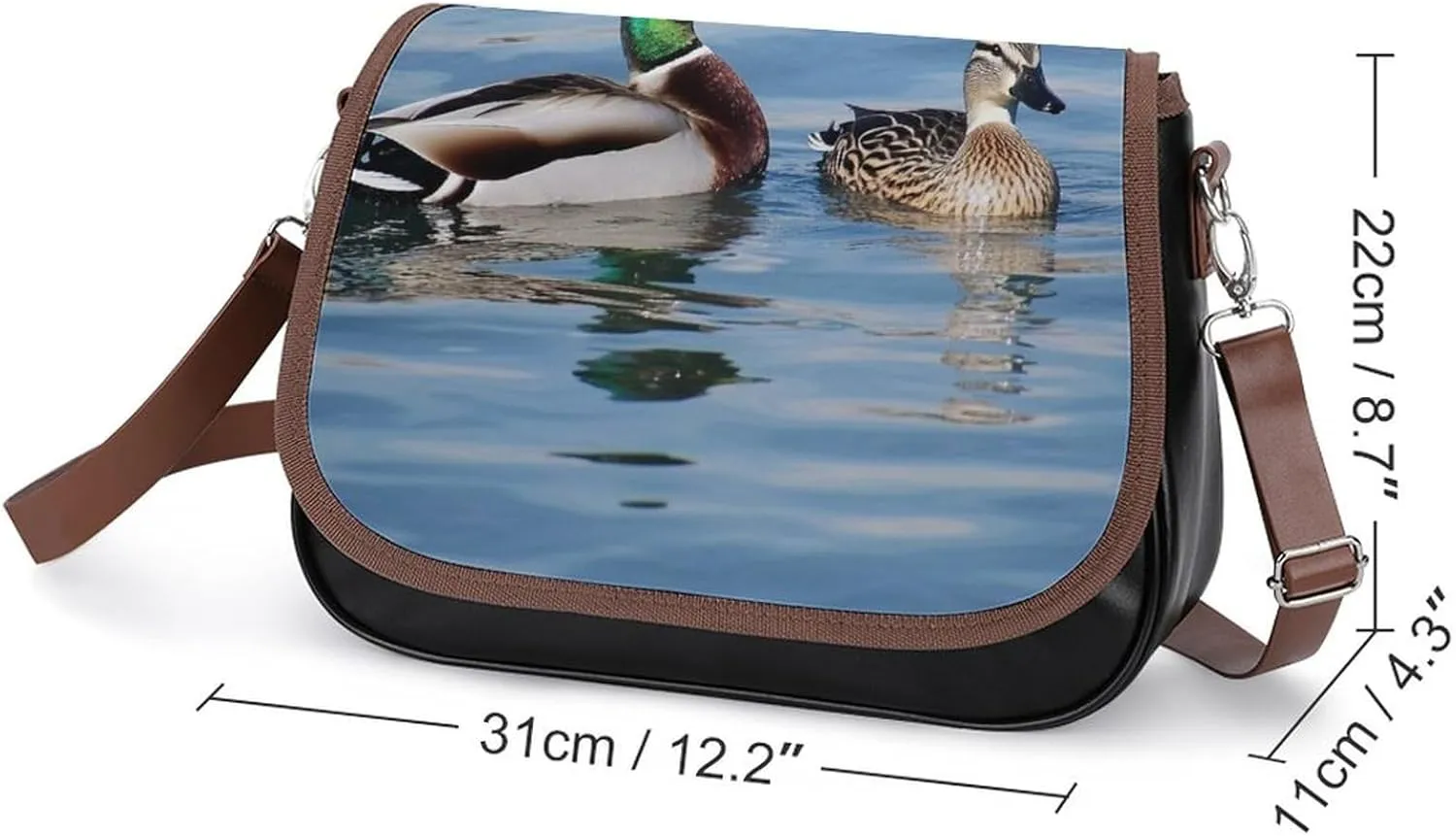 Womens Crossbody Purse Lightweight PU Leather Shoulder Bag Waterproof Messenger Bags