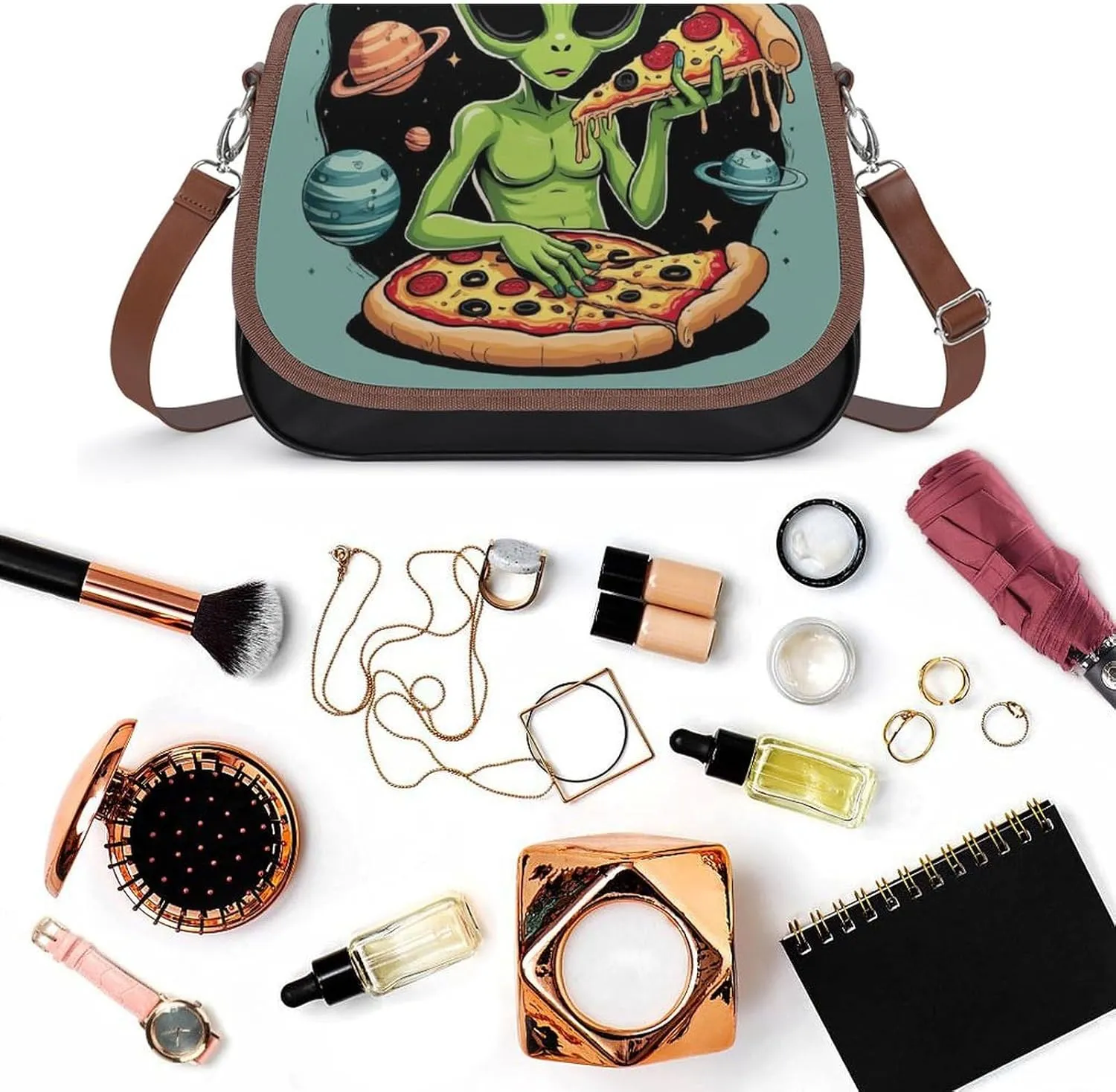 Womens Crossbody Purse Lightweight PU Leather Shoulder Bag Waterproof Messenger Bags