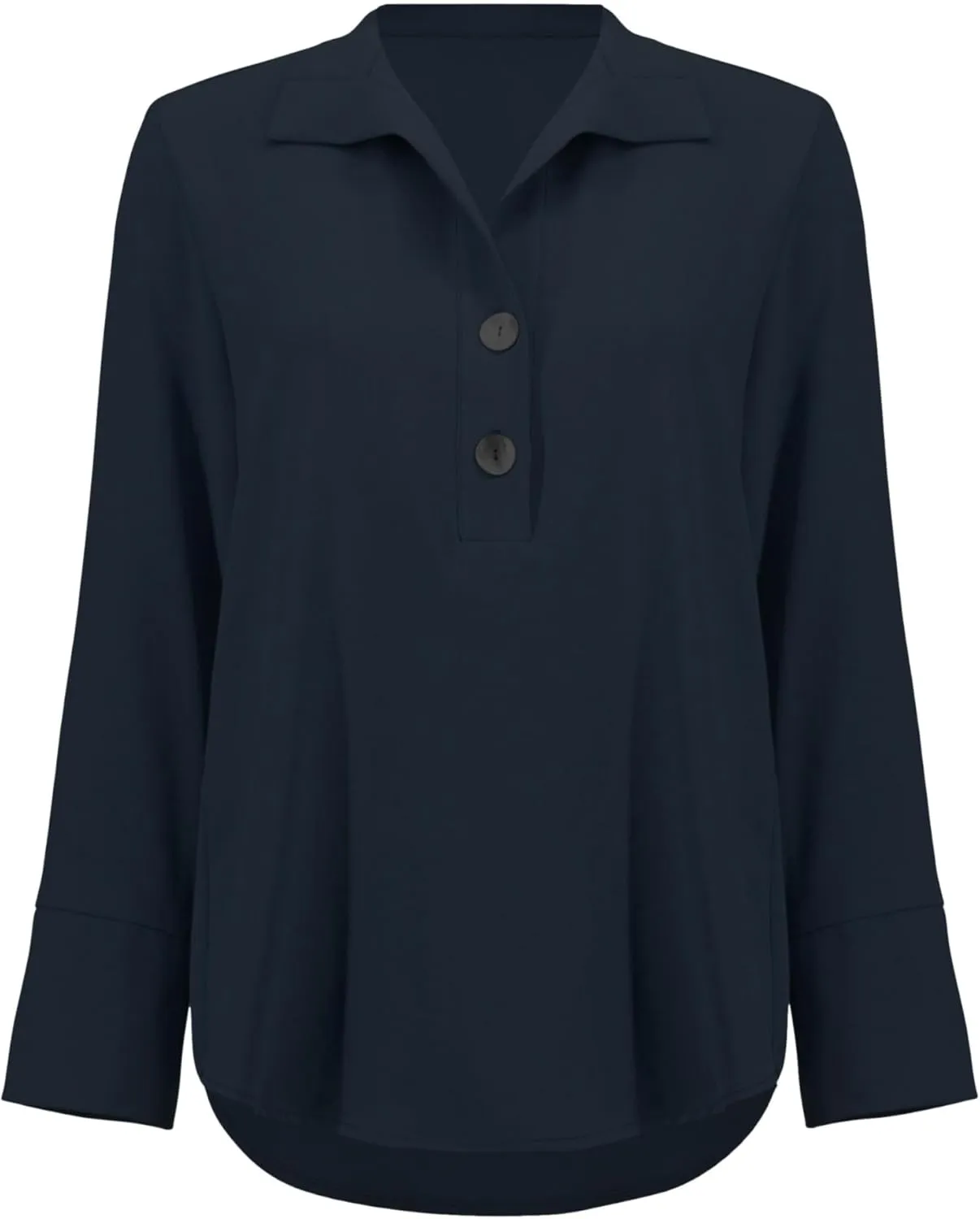 Women's Eggshell Straight Top with Button Detail
