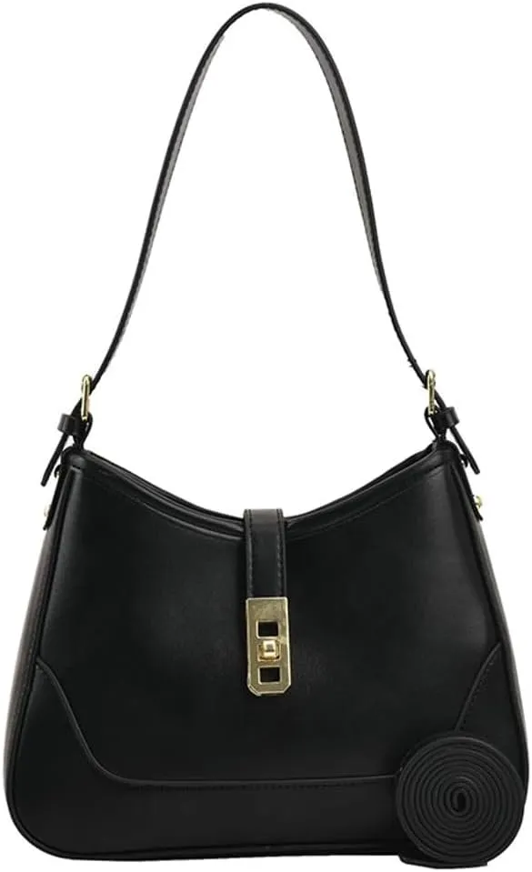 Womens Elegant Shoulder Tote Bag Handbag Saddle Crossbody Bag Underarm Purse PU Leather Top Handle Satchel