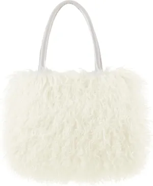Women's Fuzzy Tote Bag Curly Handbag Furry Shoulder Bag Large Top Handle Purses Winter