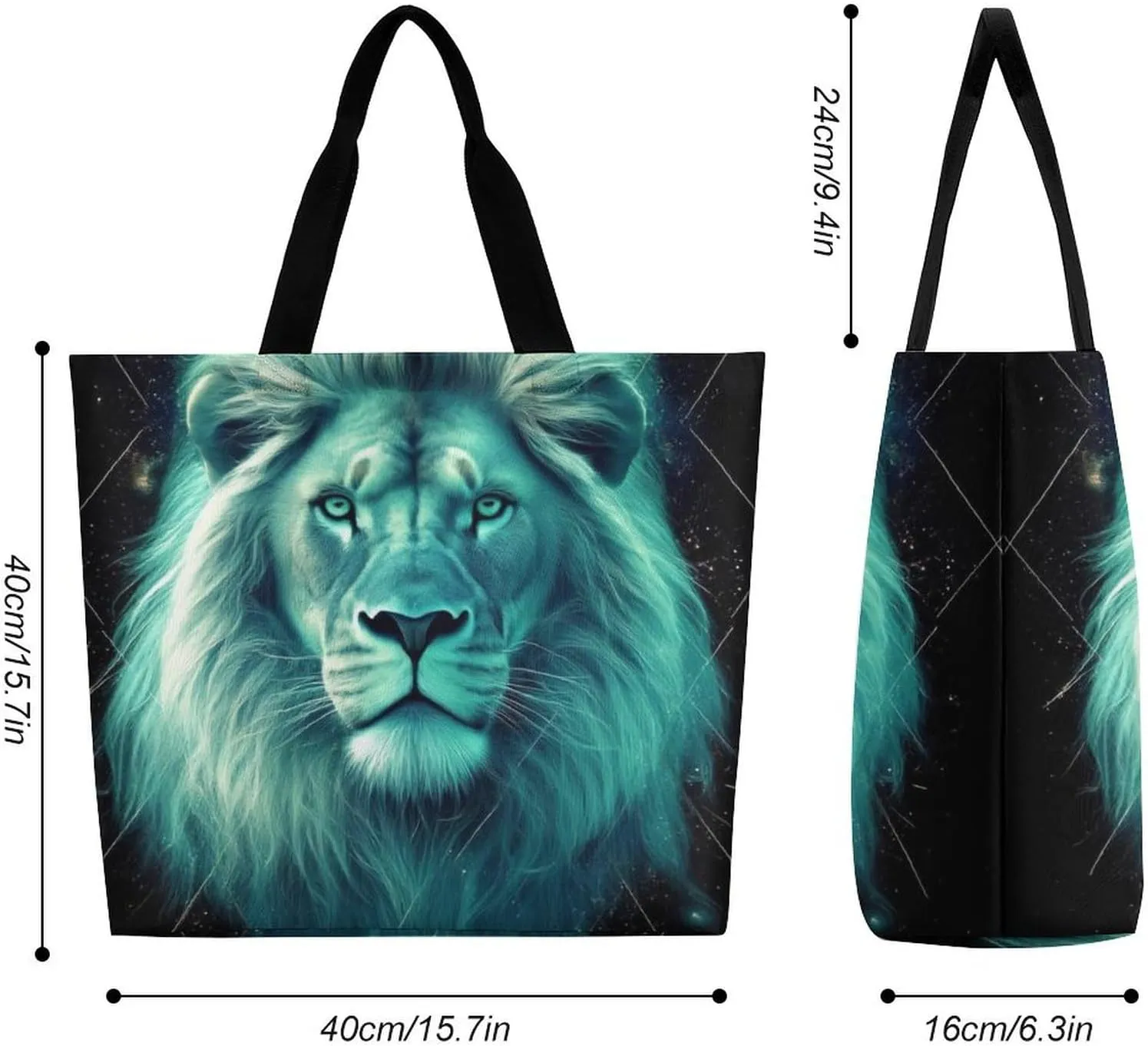 Womens Grocery Bag, Large Capacity Tote Bags Portable Reusable Shopping Shoulder Bag