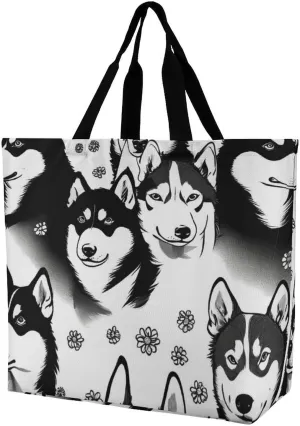 Women's Grocery Tote Bag, Multipurpose Large Shopping Shoulder Bag Reusable Storage Bags