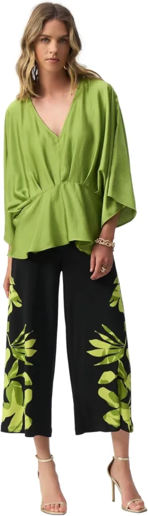 Women's Hammered Satin Peplum Top