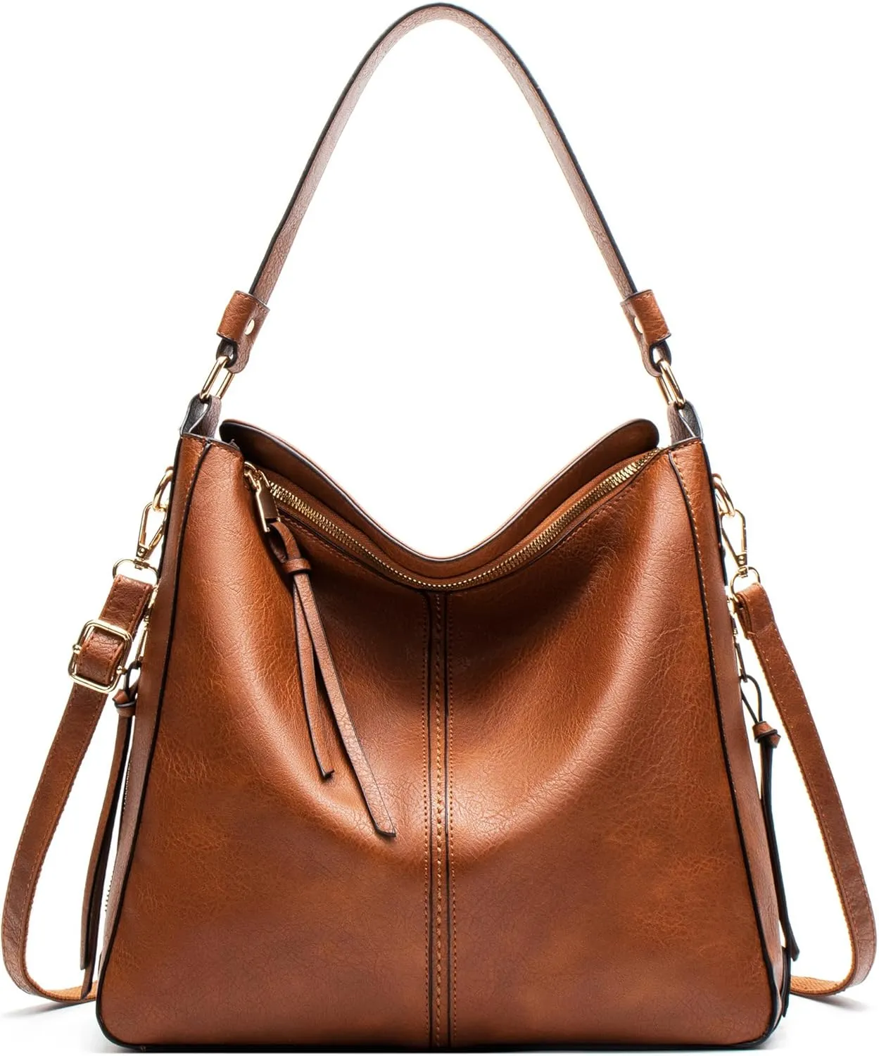 Women's Handbag Shoulder Bag Vintage-Inspired PU Vegan Leather Stylish Crossbody Bucket Purse Satchel