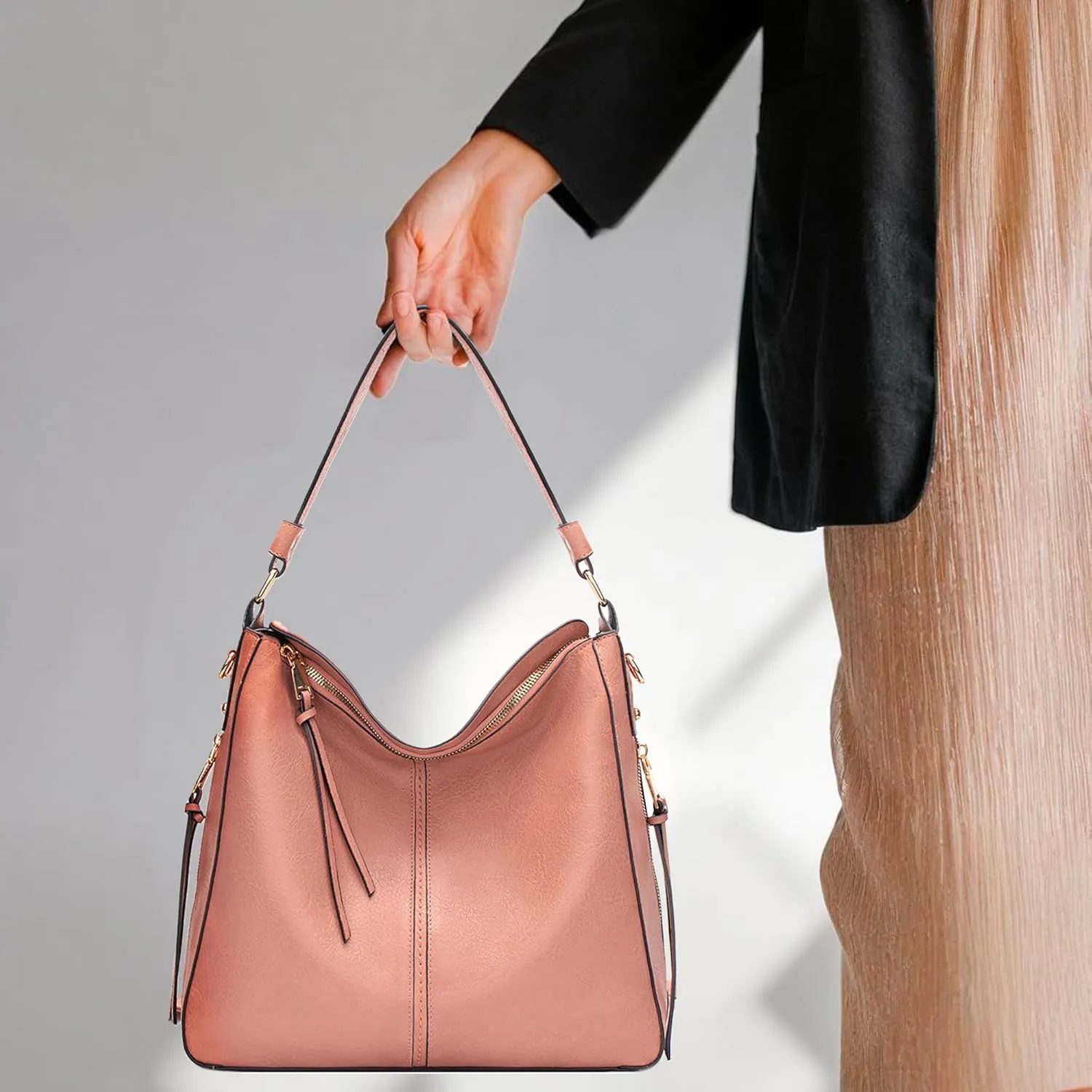 Women's Handbag Shoulder Bag Vintage-Inspired PU Vegan Leather Stylish Crossbody Bucket Purse Satchel