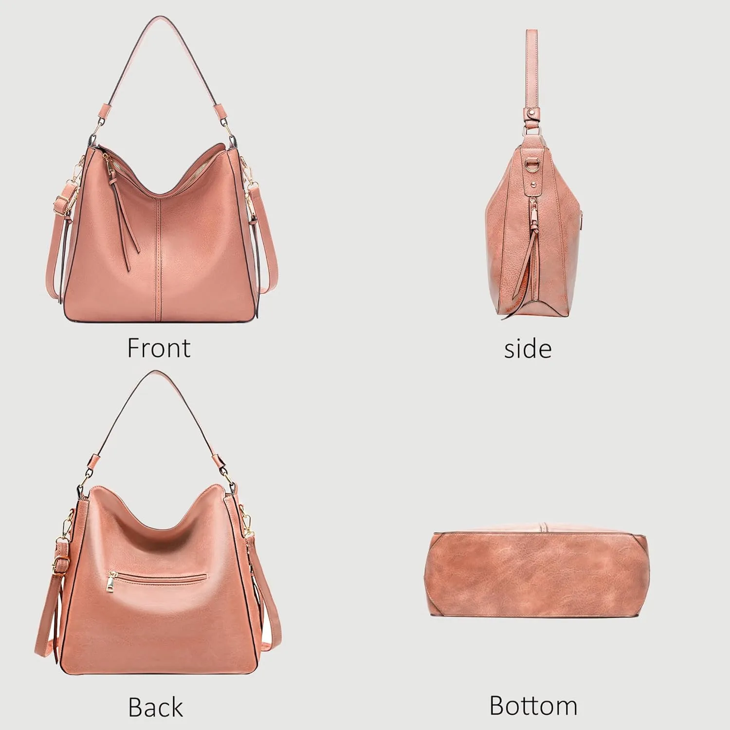 Women's Handbag Shoulder Bag Vintage-Inspired PU Vegan Leather Stylish Crossbody Bucket Purse Satchel