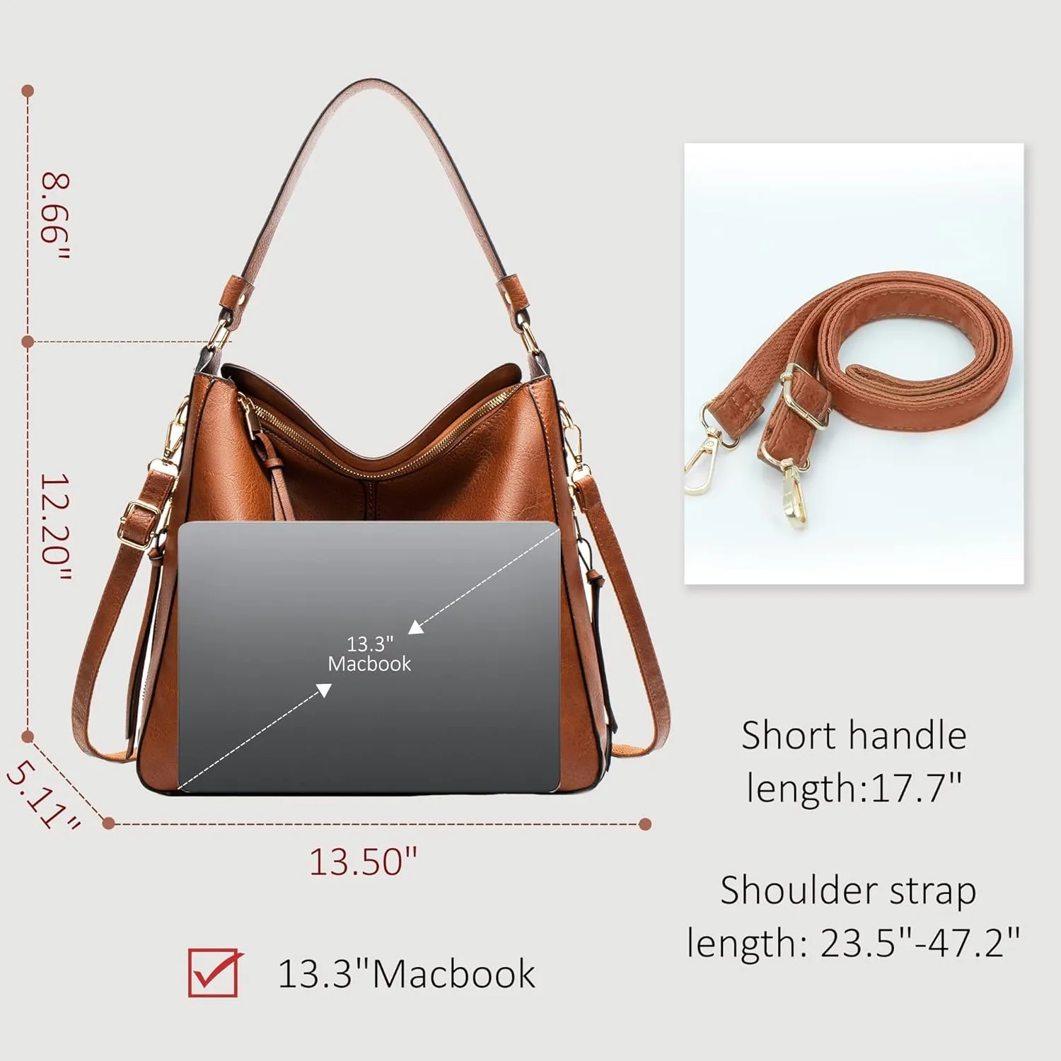 Women's Handbag Shoulder Bag Vintage-Inspired PU Vegan Leather Stylish Crossbody Bucket Purse Satchel