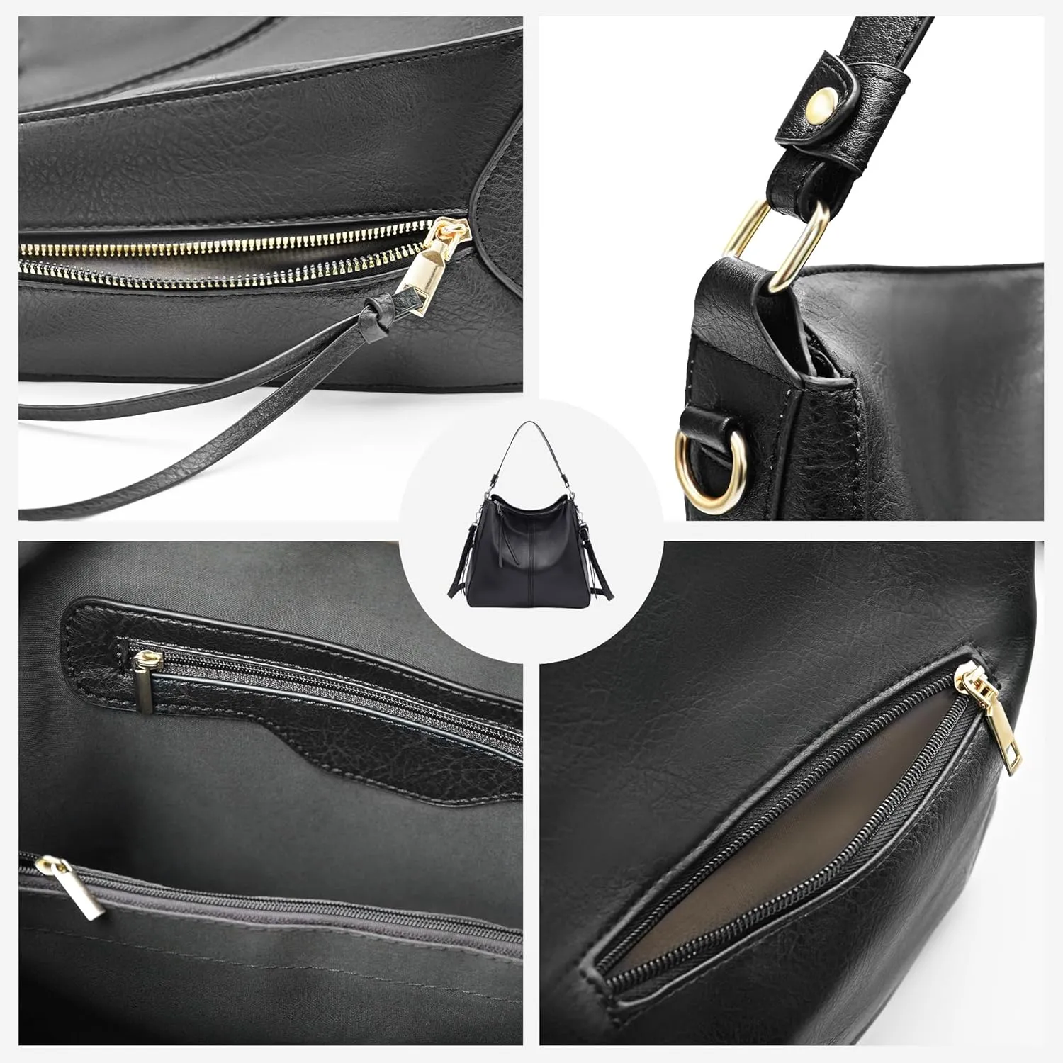Women's Handbag Shoulder Bag Vintage-Inspired PU Vegan Leather Stylish Crossbody Bucket Purse Satchel