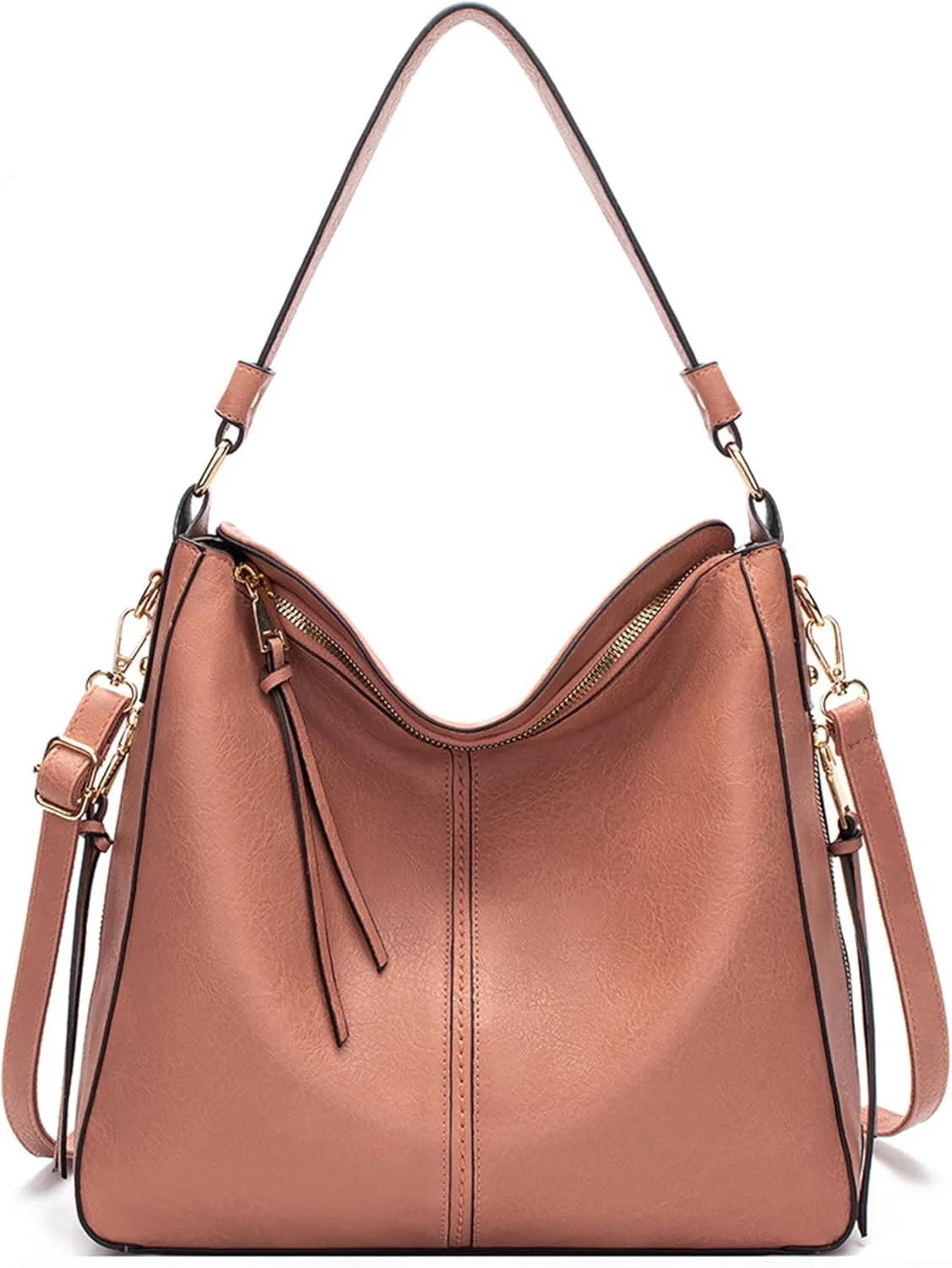 Women's Handbag Shoulder Bag Vintage-Inspired PU Vegan Leather Stylish Crossbody Bucket Purse Satchel
