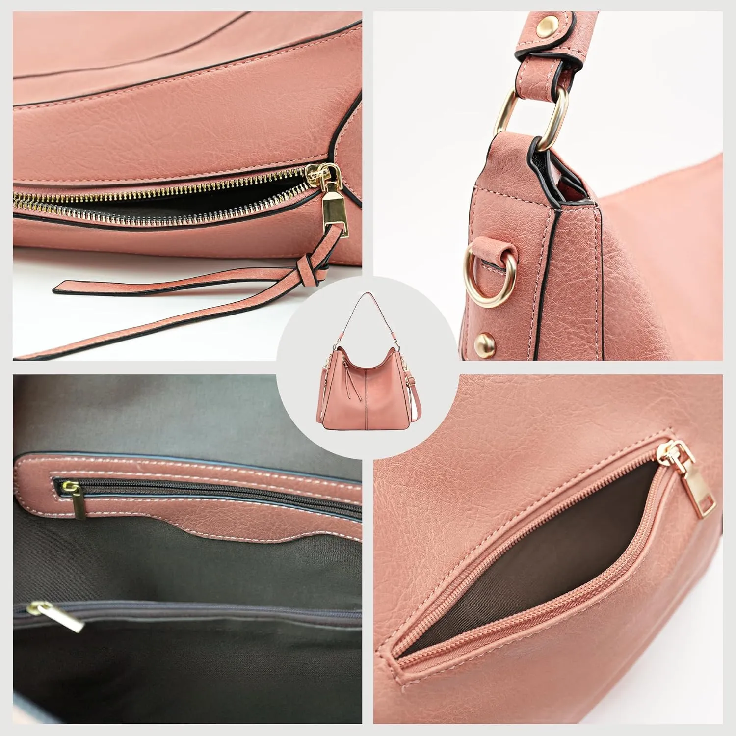 Women's Handbag Shoulder Bag Vintage-Inspired PU Vegan Leather Stylish Crossbody Bucket Purse Satchel