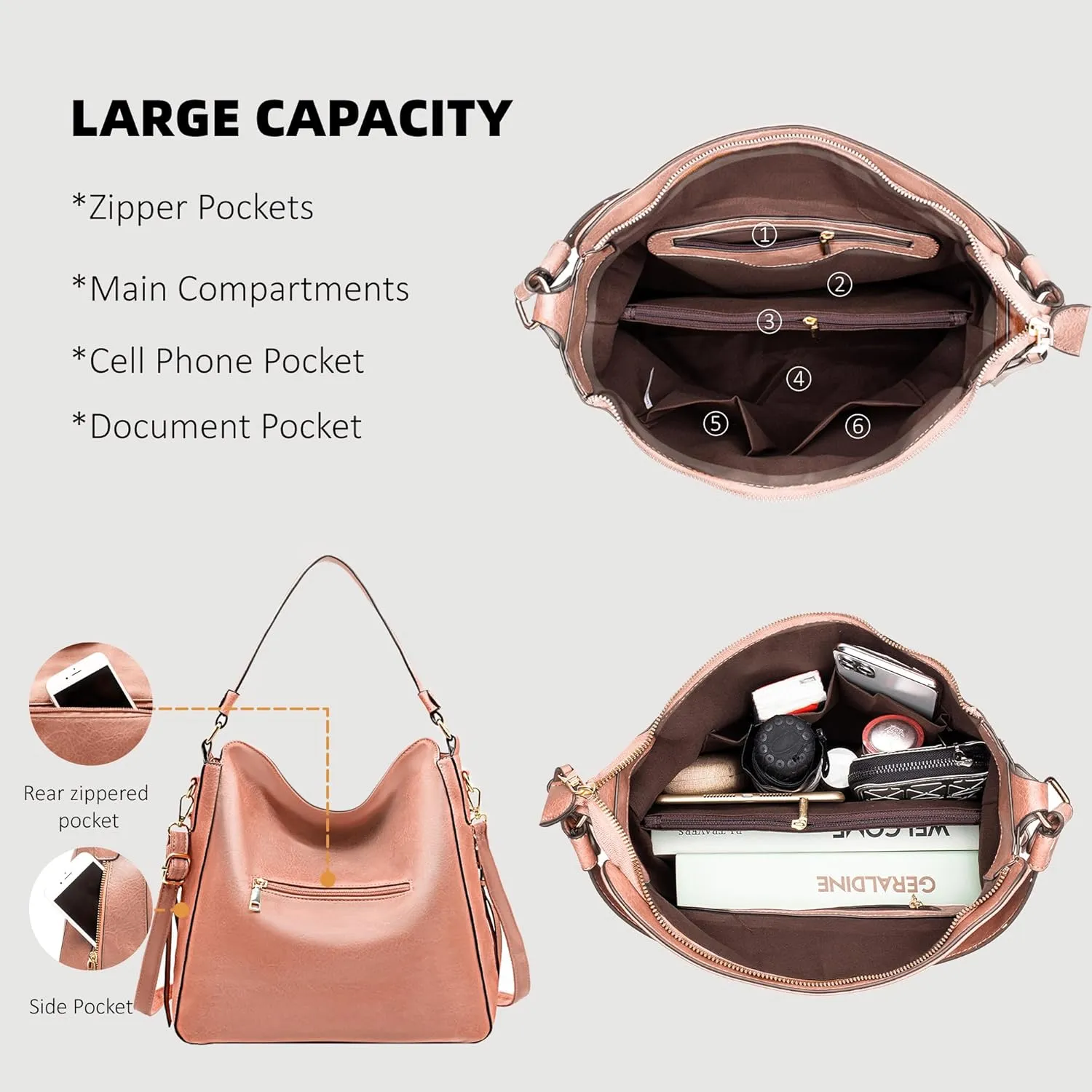 Women's Handbag Shoulder Bag Vintage-Inspired PU Vegan Leather Stylish Crossbody Bucket Purse Satchel