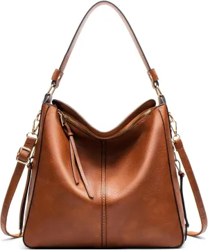 Women's Handbag Shoulder Bag Vintage-Inspired PU Vegan Leather Stylish Crossbody Bucket Purse Satchel