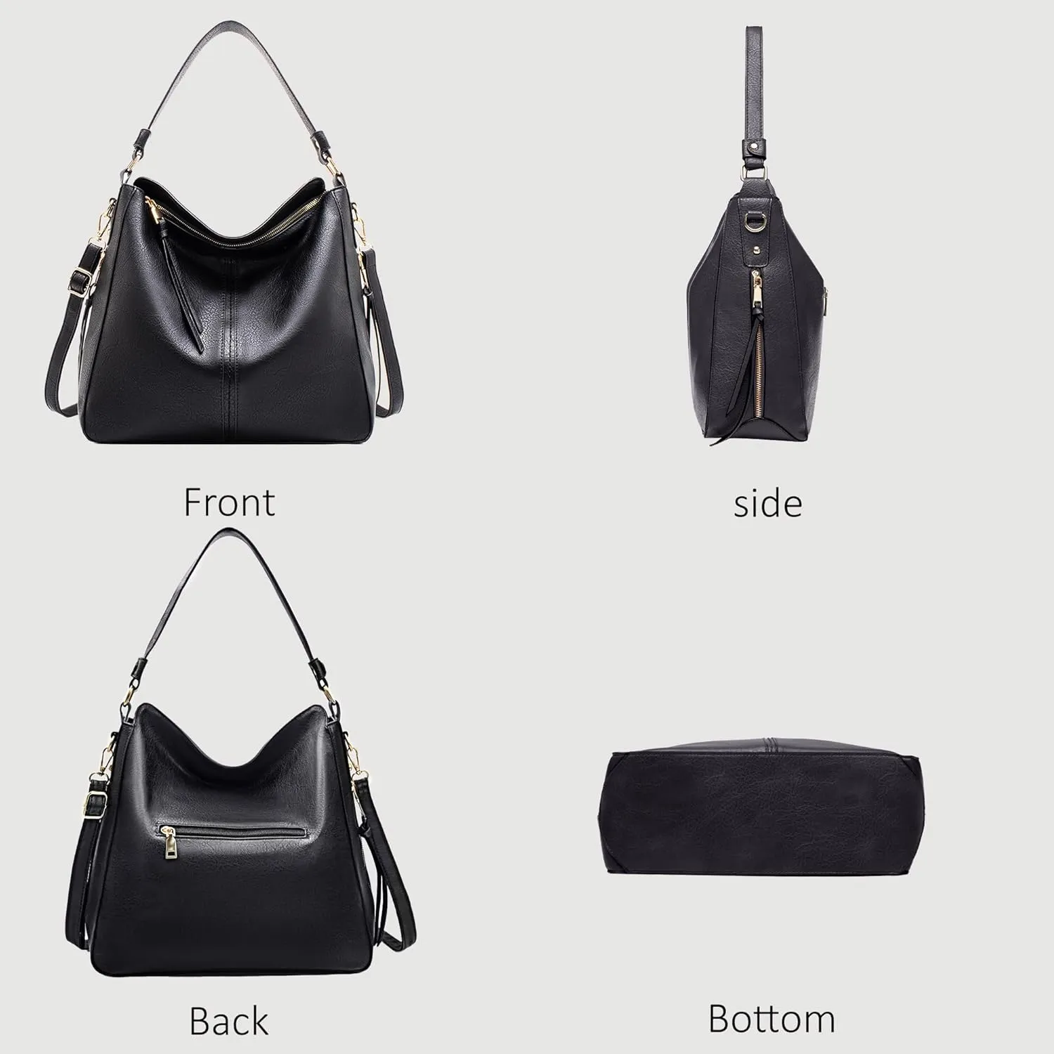 Women's Handbag Shoulder Bag Vintage-Inspired PU Vegan Leather Stylish Crossbody Bucket Purse Satchel