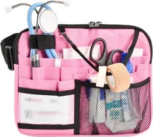 Women's Nursing Fanny Pack with Multi-Pocket Organizer - Ideal Nurse Waist Bag for Daily Essentials, Nurse Tool Belt for Effortless Carry (Pink, Large)