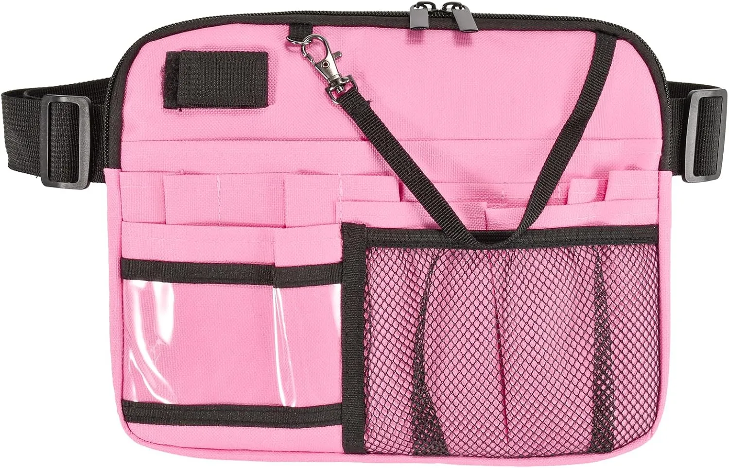 Women's Nursing Fanny Pack with Multi-Pocket Organizer - Ideal Nurse Waist Bag for Daily Essentials, Nurse Tool Belt for Effortless Carry (Pink, Large)