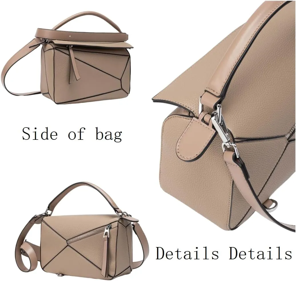 Women's Patchwork Handbags Geometry Bag Large capacity One Shoulder Bags adjustable satchel bag Zipper Purses