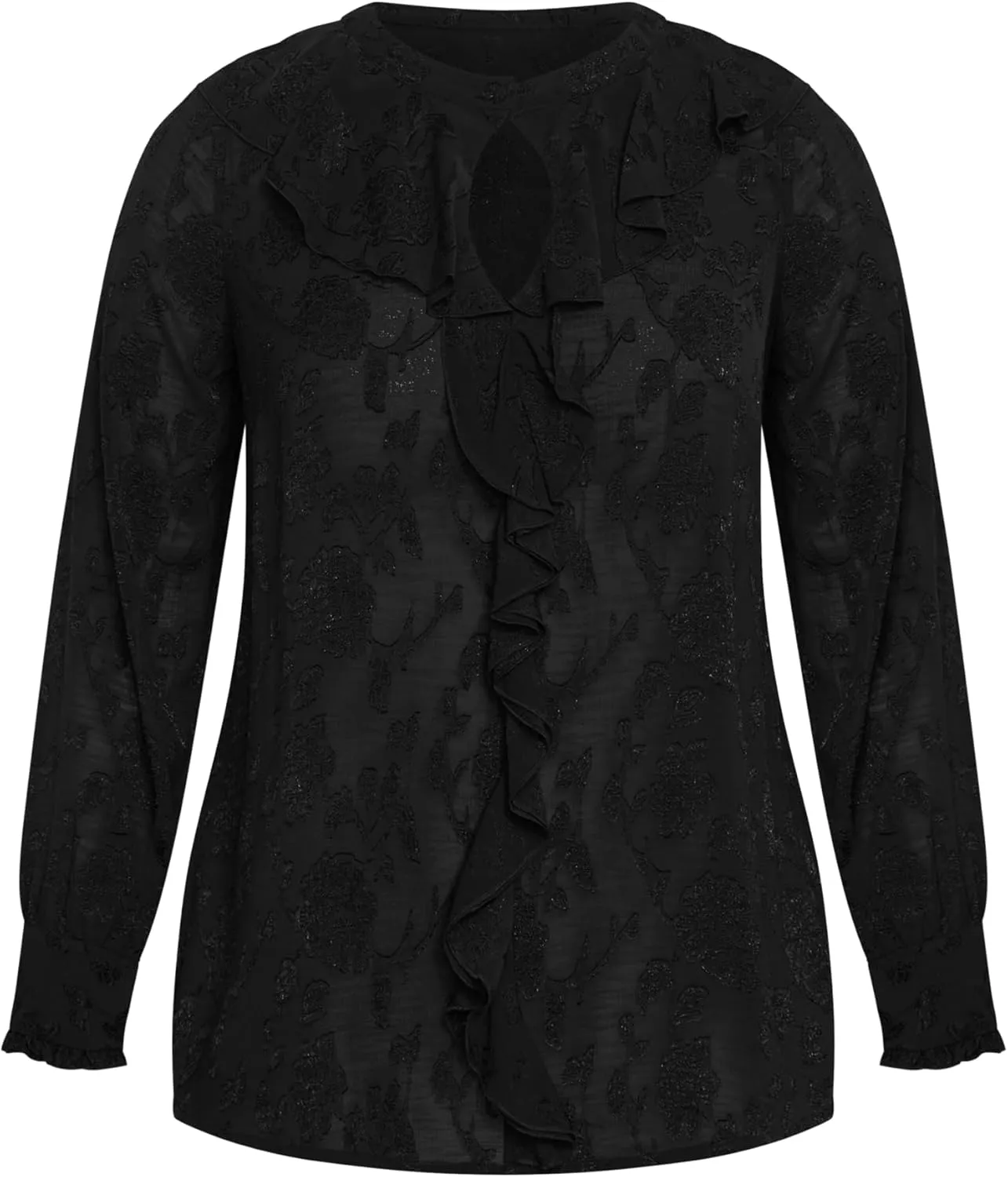 Women's Plus Size Blake Ruffle Neck Top