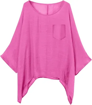 Womens Plus Size Cotton Linen Shirts Elegant 3/4 Sleeve Round Neck Summer Cape Blouses Casual Loose Fit Tunic Tops