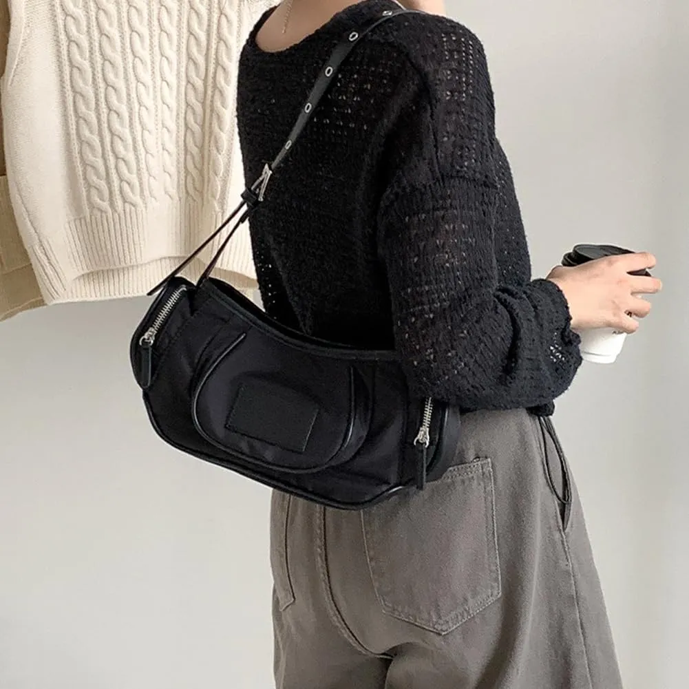 Women's Shoulder Bag Wallet Korean Niche Nylon Underarm Fashion Designer Crossbody Adjustable Strap Hobo Tote Bag