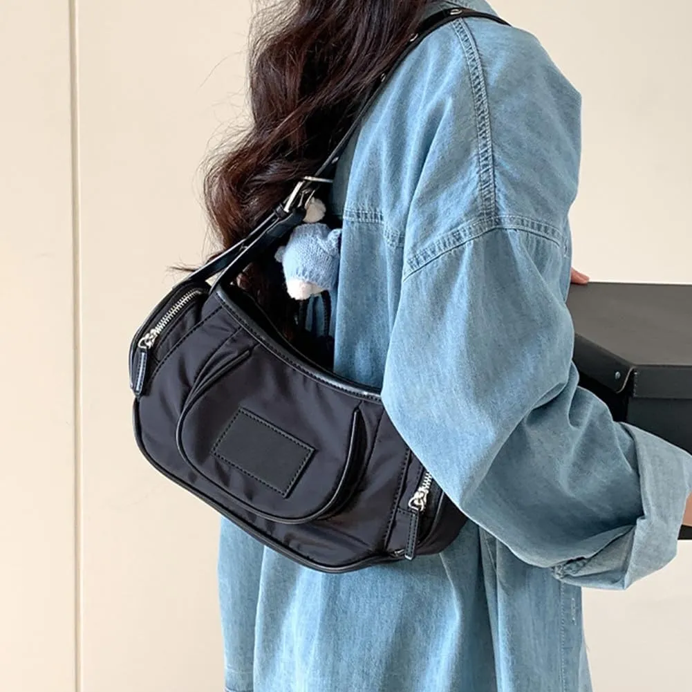 Women's Shoulder Bag Wallet Korean Niche Nylon Underarm Fashion Designer Crossbody Adjustable Strap Hobo Tote Bag