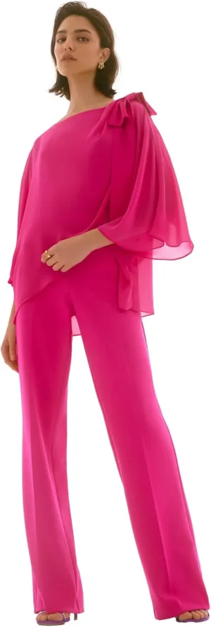Women's Signature Chiffon and Silky Knit Poncho Top