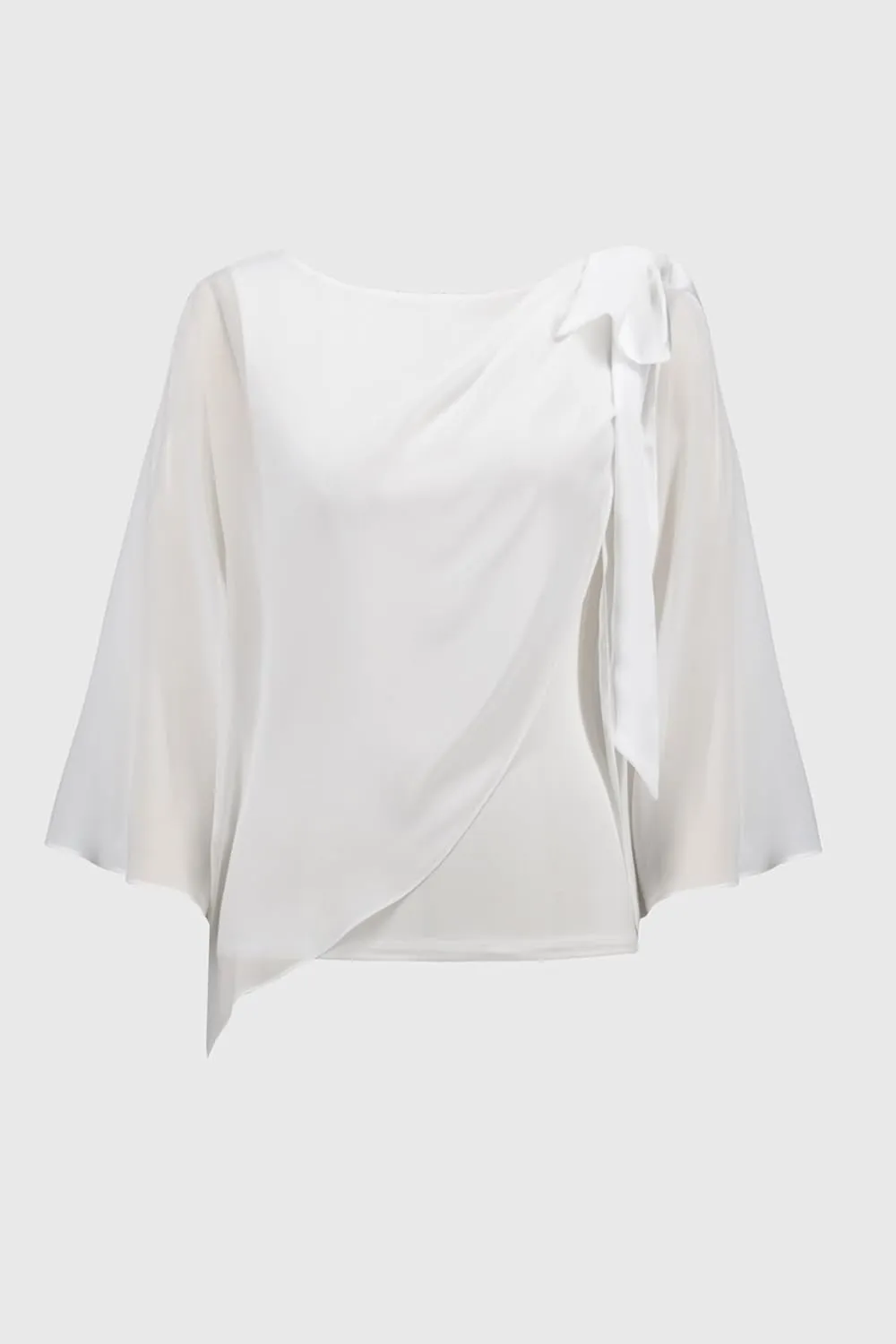 Women's Signature Chiffon and Silky Knit Poncho Top