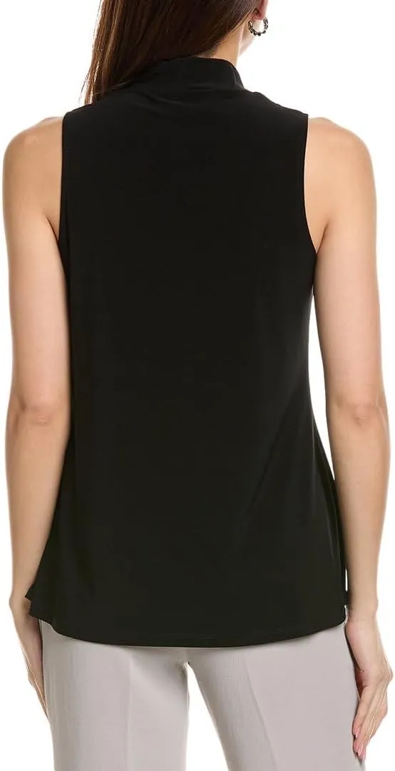 Women's Silky Knit Fit and Flare Sleeveless Top