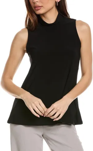 Women's Silky Knit Fit and Flare Sleeveless Top