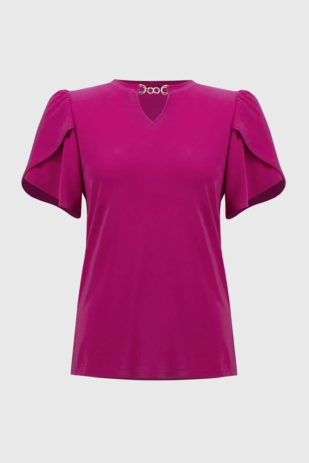Women's Silky Knit Short Sleeve Straight Top