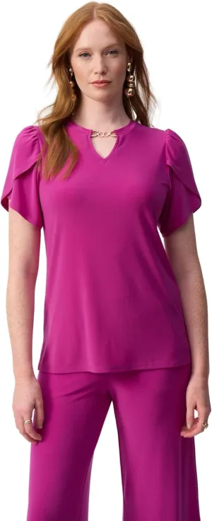 Women's Silky Knit Short Sleeve Straight Top