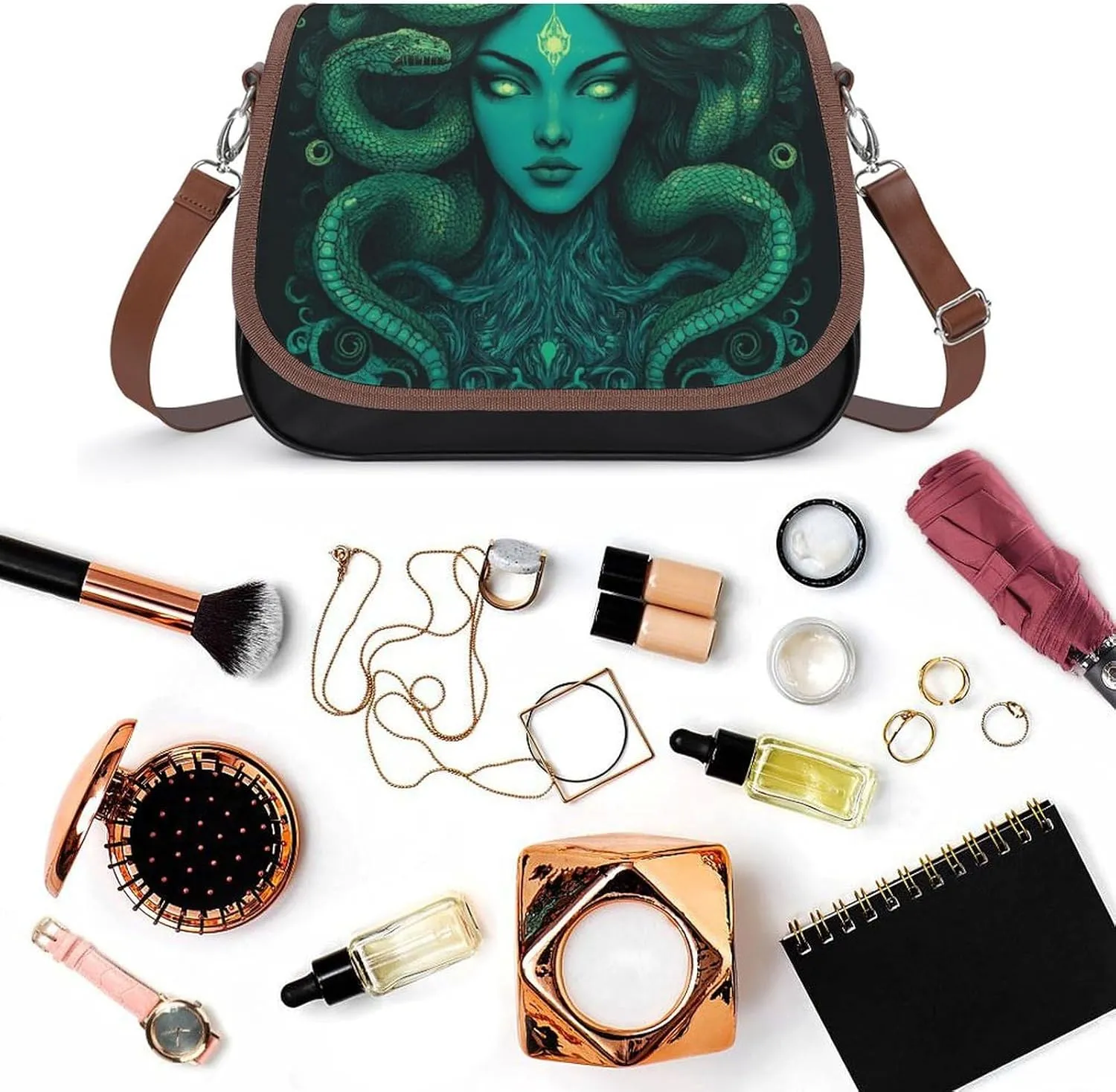 Womens Small Crossbody Purse with Adjustable Strap, Pu Leather Shoulder Bags for Travel Work