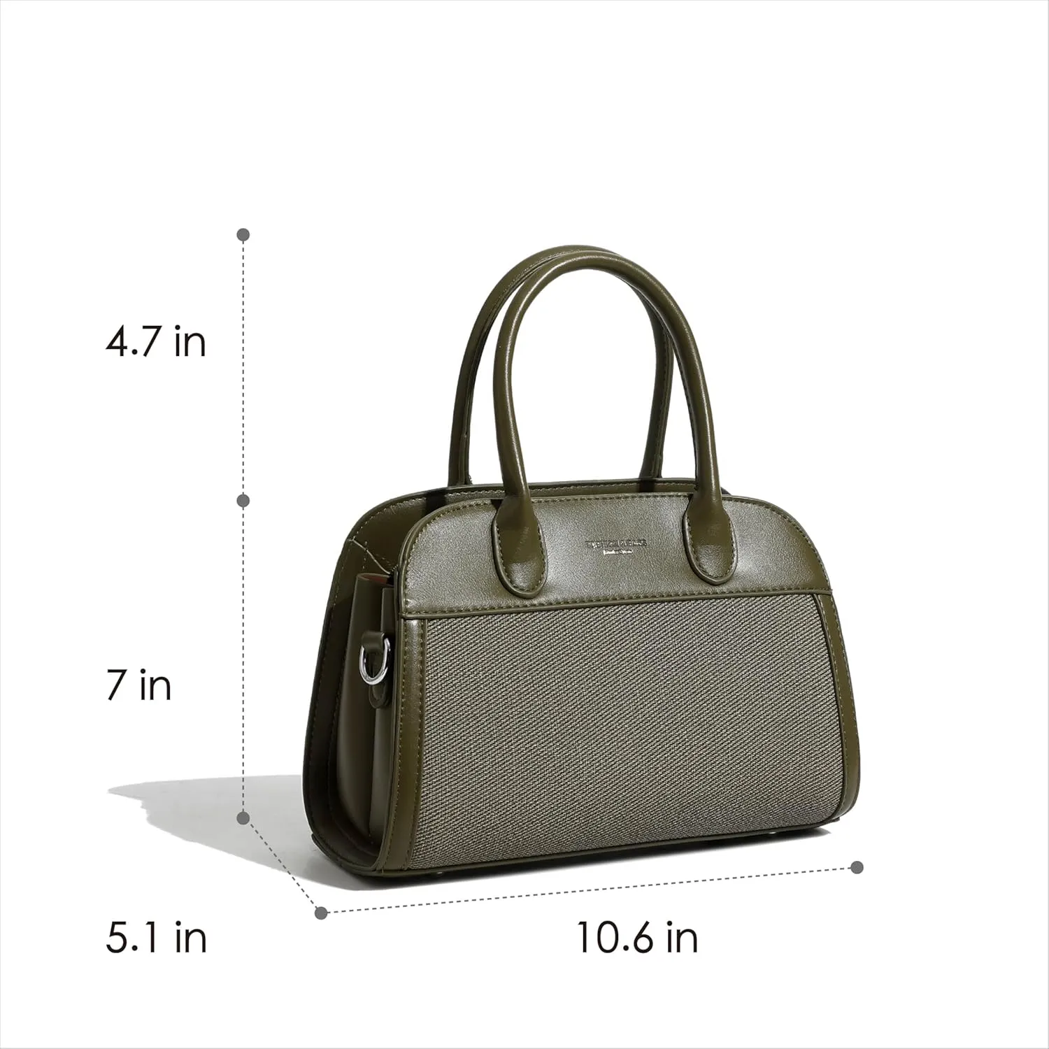 Women's Small Vegan Leather Top Handle Crossbody Satchel Tote Work Bag with Scarf