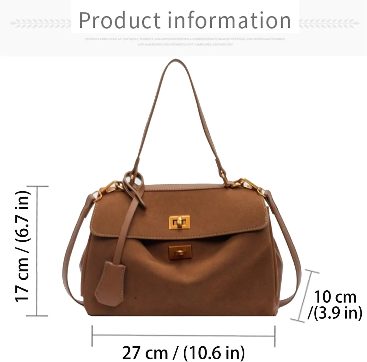 Women's Top Handle Purse Vintage Ladies Crossbody Purses Top Handle Handbags Satchel Bags for Women