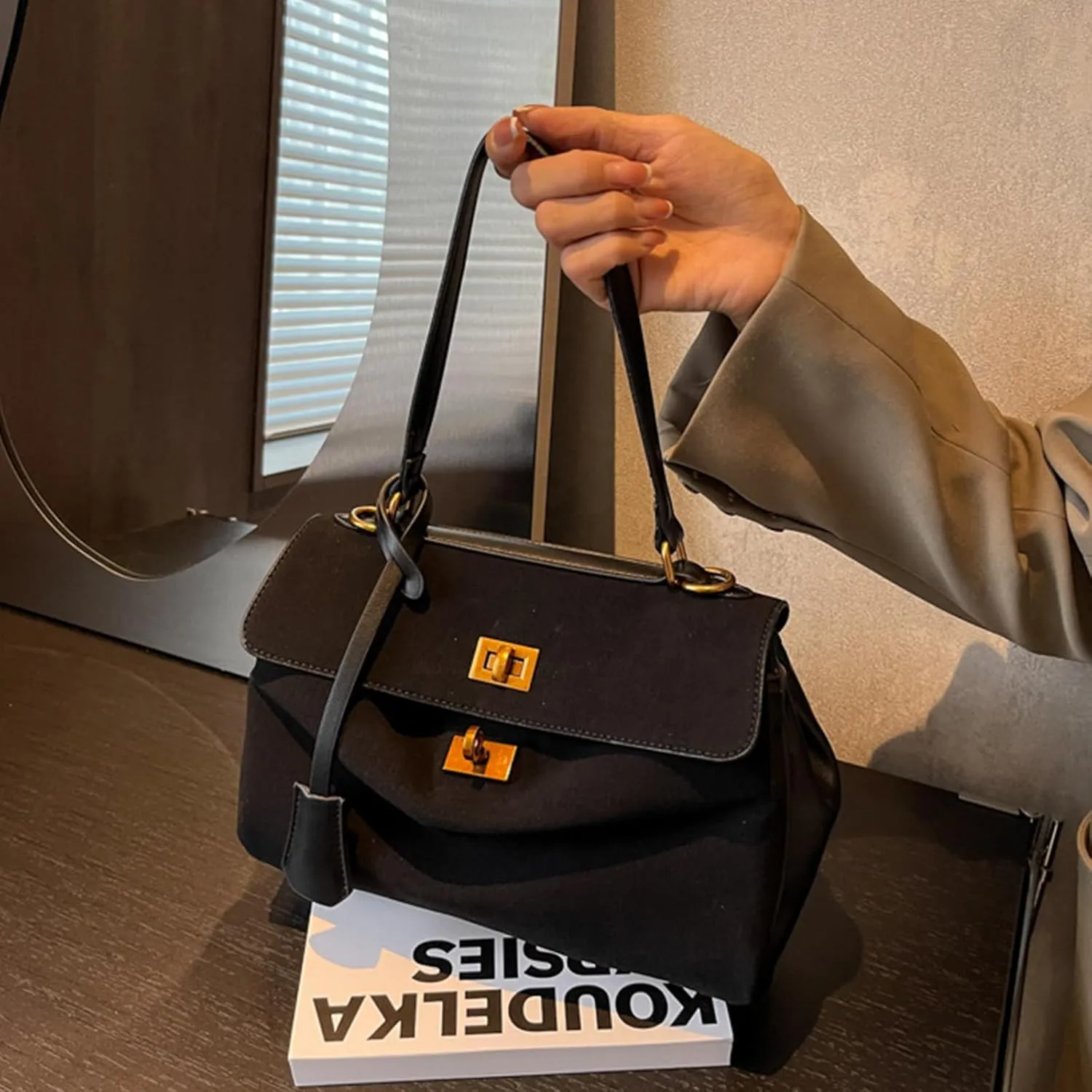 Women's Top Handle Purse Vintage Ladies Crossbody Purses Top Handle Handbags Satchel Bags for Women