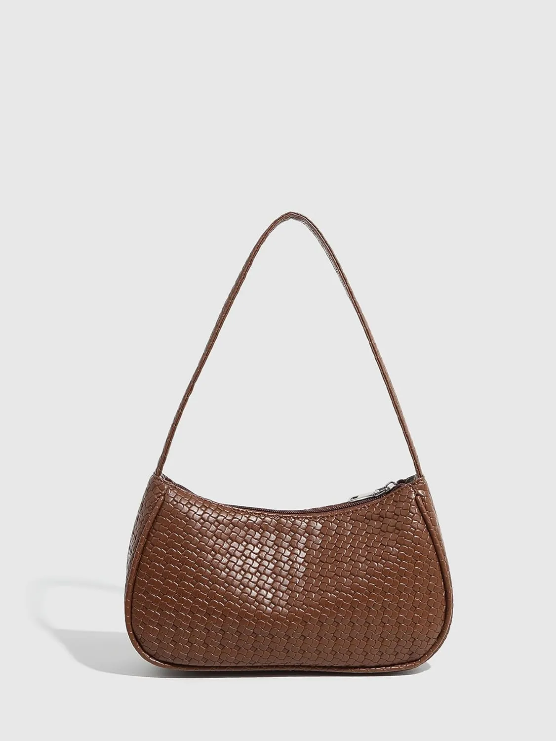 Women's Vintage Woven Shoulder Bags Top Handle Elegant Square Handbags Office Wear
