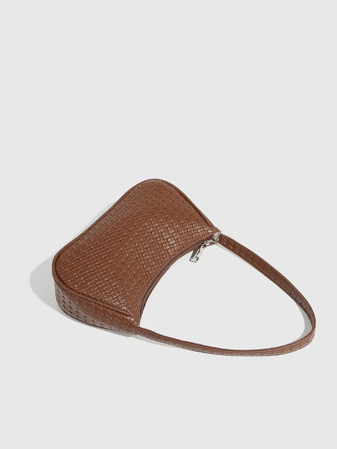 Women's Vintage Woven Shoulder Bags Top Handle Elegant Square Handbags Office Wear