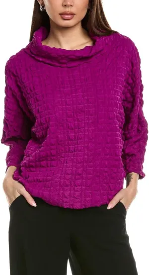 Women's Woven Jacquard Boxy Top