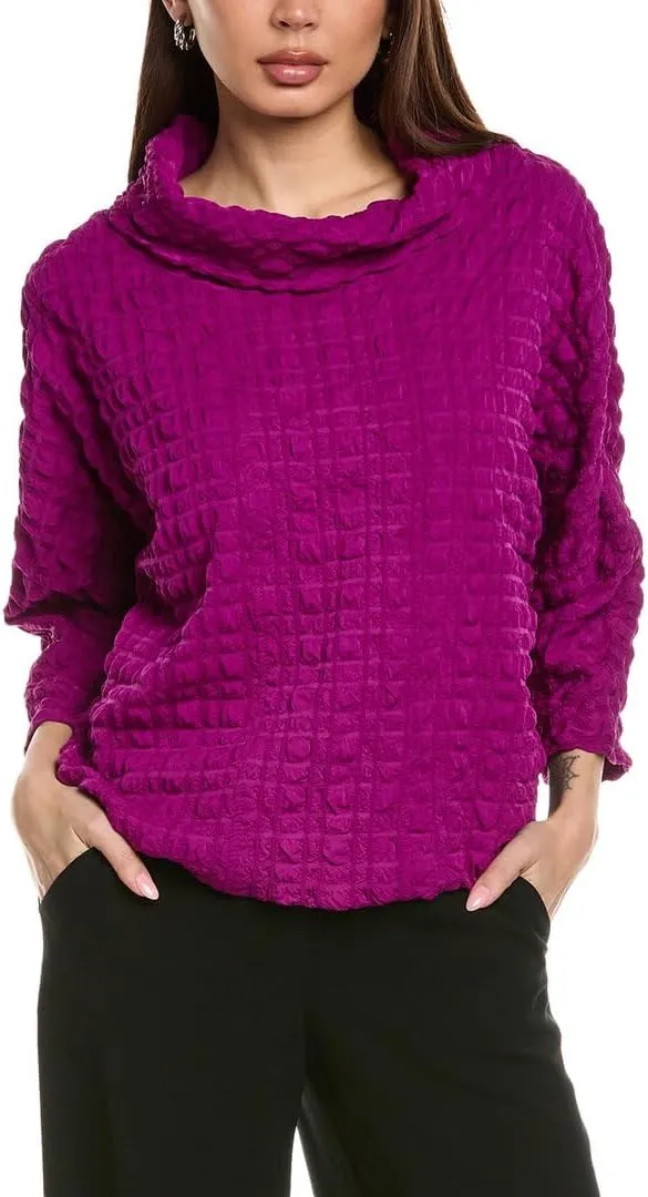 Women's Woven Jacquard Boxy Top