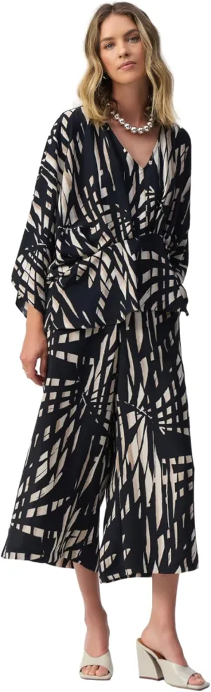 Women's Woven Tropical Print Peplum Top