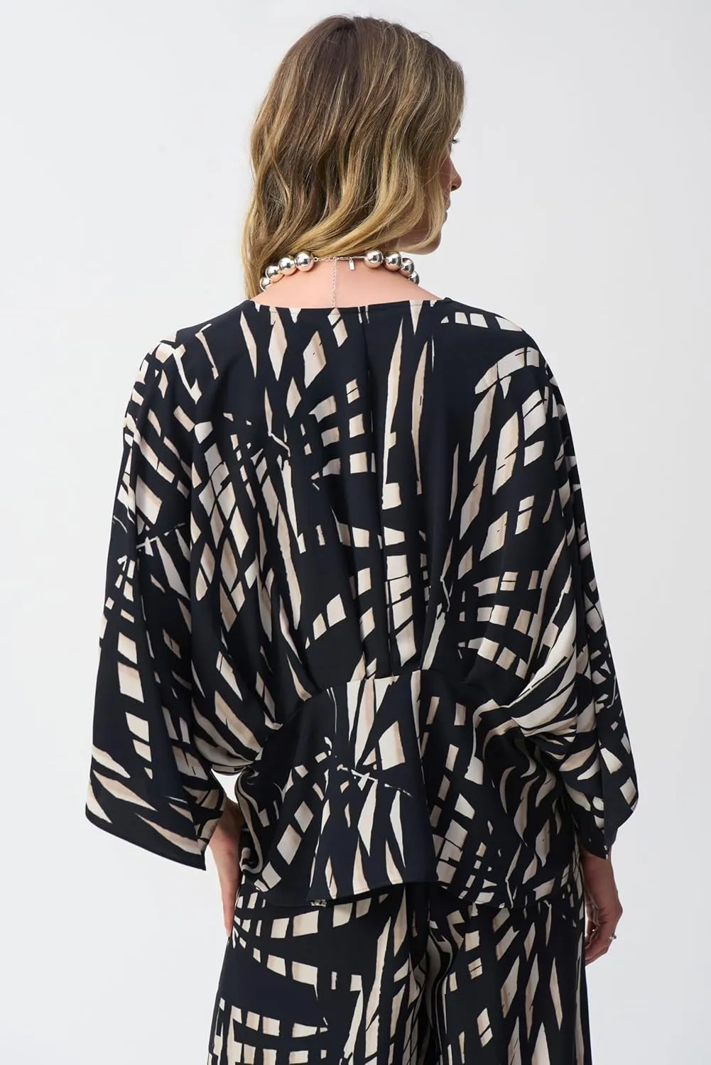 Women's Woven Tropical Print Peplum Top