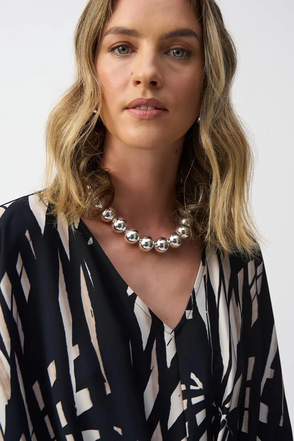 Women's Woven Tropical Print Peplum Top