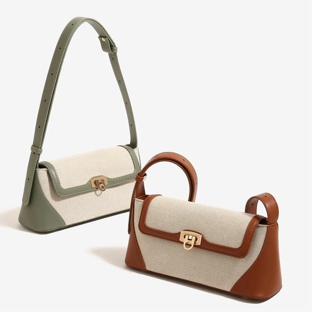 Women’s Y2K Retro Crossbody Shoulder Bag – Small Hobo Tote Armpit Purse with Top Handle Satchel