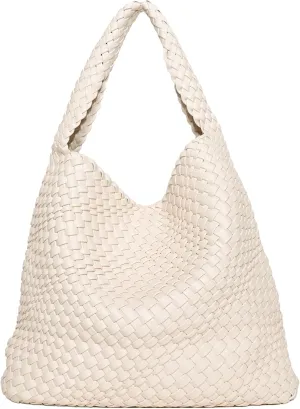 Woven Bag Purses and Handbags for Women, PU Leather Shoulder Bags Top-Handle Bags With Purses