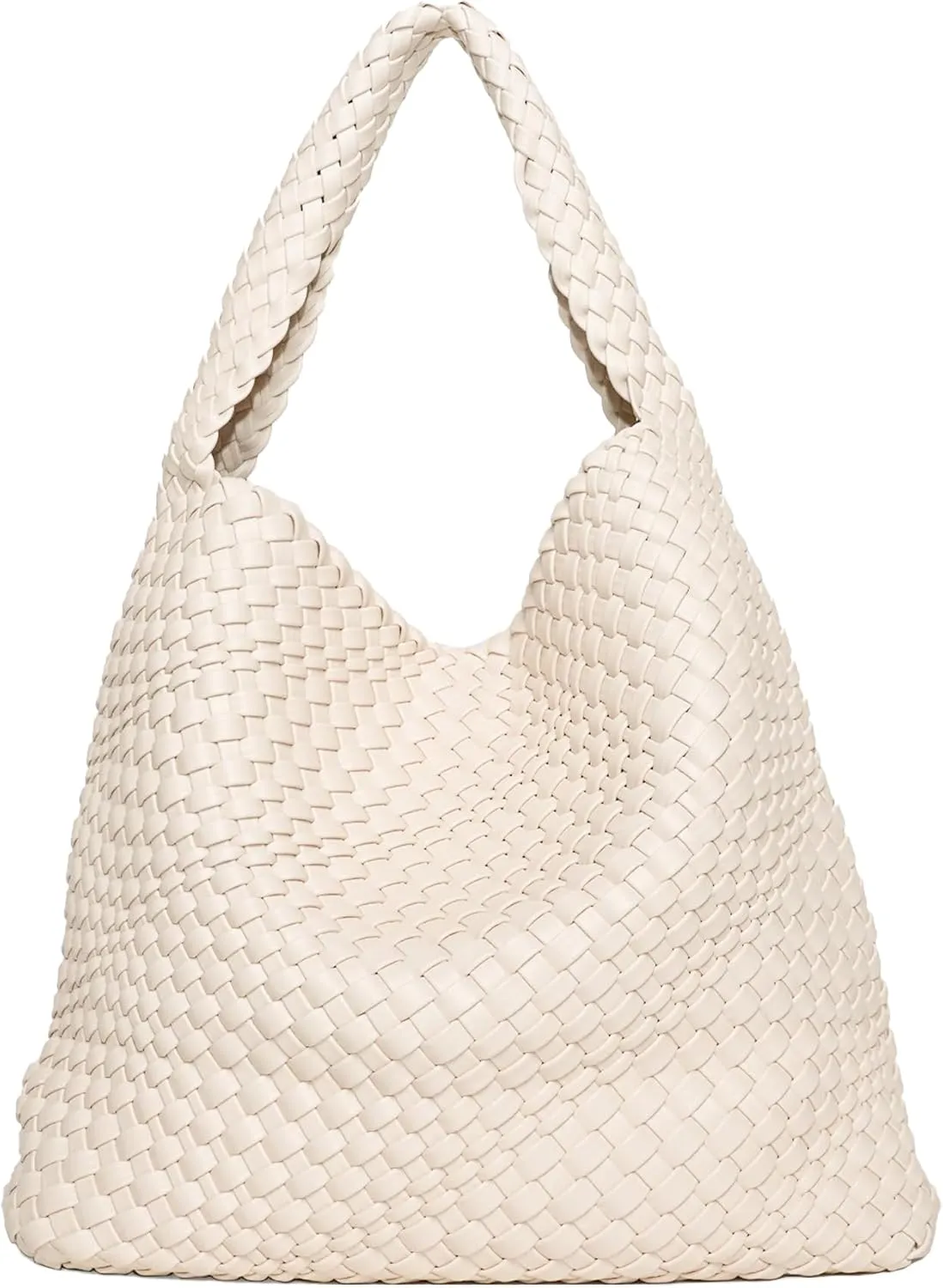Woven Bag Purses and Handbags for Women, PU Leather Shoulder Bags Top-Handle Bags With Purses