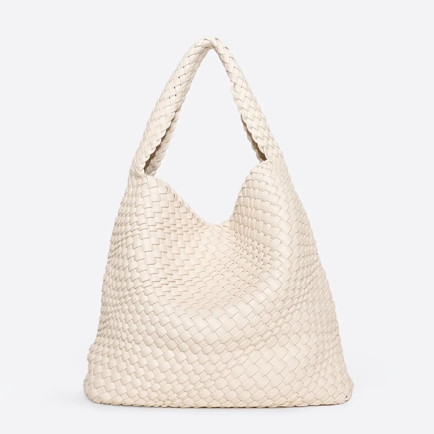 Woven Bag Purses and Handbags for Women, PU Leather Shoulder Bags Top-Handle Bags With Purses