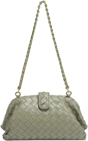 Woven Clutch Purse Shoulder Bag for Women Soft Tote Bag Shell Handbag Crossbody Bags Vegan Leather Shoulder Underarm Bag 2025