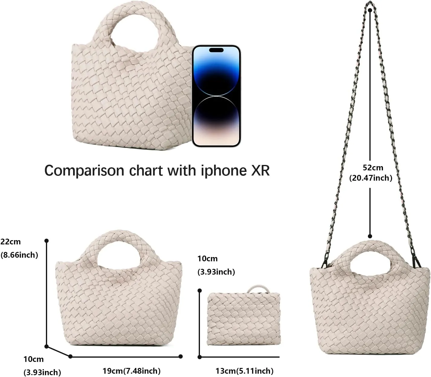 Woven Purses Bag for Women, Vegan Leather Handwoven Bags with Mini Handmade Purse, SMALL Travel Beach Top Handle Handbags
