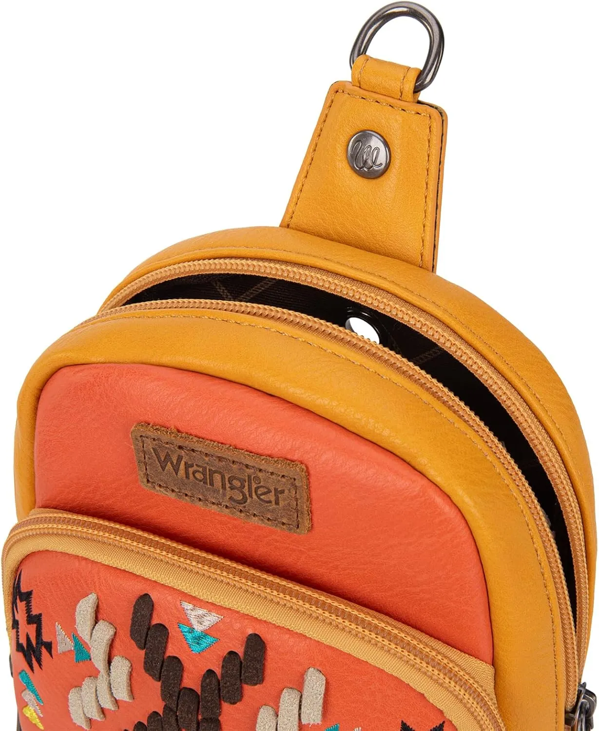 Wrangler Aztec Crossbody Sling Bag for Women - Fanny Pack & Chest Bag Purse