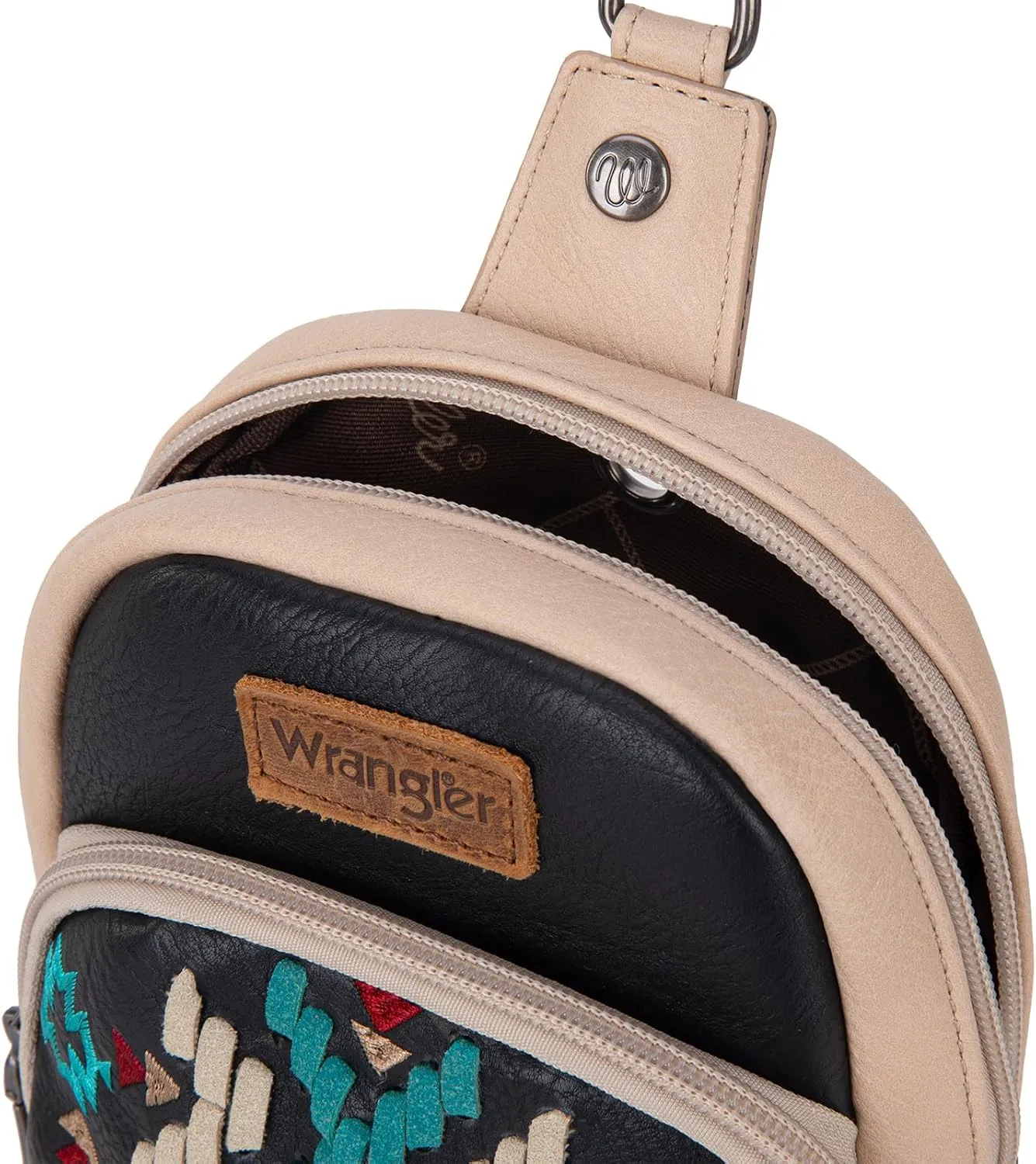 Wrangler Aztec Crossbody Sling Bag for Women - Fanny Pack & Chest Bag Purse